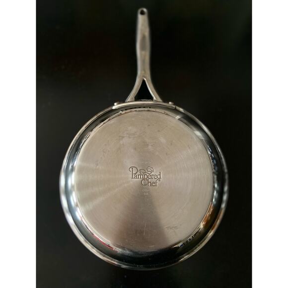 PAMPERED CHEF 10"/24cm Stainless Steel Saute Pan - Picture 7 of 8